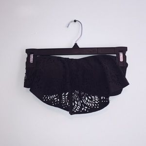 Women's black strapless bathing suit top